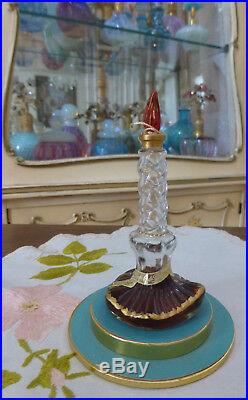 VTG 1940s SLEEPING DE SCHIAPARELLI Perfume 0.50 Oz Candle w Blue Box Base RARE