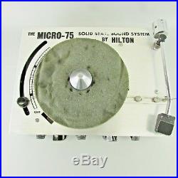 VTG Rare ORIGINAL Hilton Micro 75 Sound System DJ Record Player withcase box WORKS