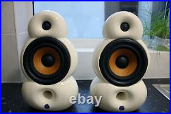 Very Rare Blueroom Loudspeakers Ltd. Minipod White Speakers in Original Box