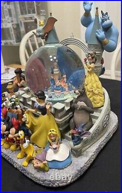 Very Rare Disneyland Paris Storybook Musical Snow Globe With Original Box