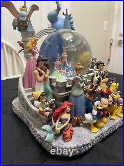 Very Rare Disneyland Paris Storybook Musical Snow Globe With Original Box