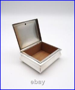 Very Rare Original Bauhaus Silver Plate & Bakelite Art Deco Jewelry Box Case