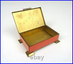 Very Rare Original German Bauhaus Avantgarde Jewelry Enamel Art Deco Box 1930