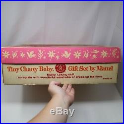 Vintage 1962 Tiny Chatty Baby Doll Gift Set by Mattel Original Box RARE Set 265