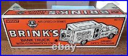 Vintage 1970's NYLINT BRINK'S SECURITY Armored Truck Bank Safe RARE NEW with BOX