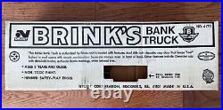 Vintage 1970's NYLINT BRINK'S SECURITY Armored Truck Bank Safe RARE NEW with BOX