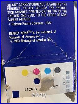 Vintage 1983 RALSTON DONKEY KONG EMPTY CEREAL BOX 1980s Original Rare