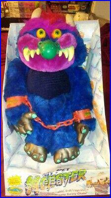 Vintage 1986 My Pet Monster ORIGINAL BOX Plush Doll AmToy Handcuffs RARE
