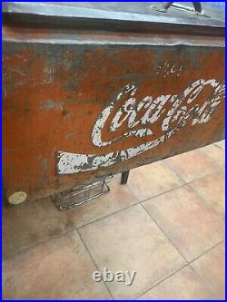 Vintage American Coca Cola ice chest cooler Very Rare And Original Cool Box