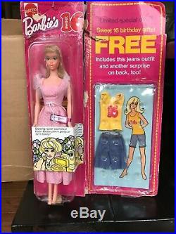 Vintage Barbie Sweet 16 Rare Gifset Doll Extra Outfit Sealed In Box 1973 #7796