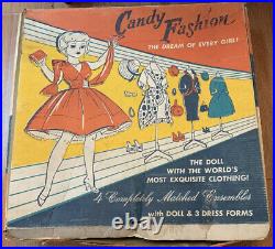 Vintage Deluxe Reading CANDY FASHION DOLL 21 1950s-60s Original Box Dress Rare