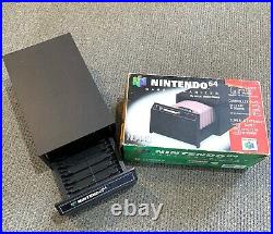 Vintage Nintendo 64 Game Cartridge Organizer Storage Draw with ORIGINAL BOX! RARE