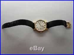 Vintage Omega Genève Gold Plated Men's Watch Original Box & Papers Mint Rare