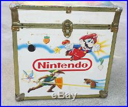 Vintage Original Nintendo Zelda Super Mario Bros Toy Chest Wooden Box Trunk RARE