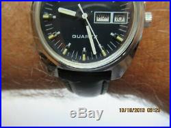Vintage Original Timex Q 1970s Military Look With Box Rare Find Keeps Good Time