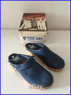 Vintage RARE 1970s ABBA CLOGS BY TRETORN WITH ORG BOX, MFG. IN SWEDEN