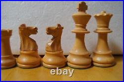 Vintage Rare Chavet Chess Set with original Wooden Box 3.25 King