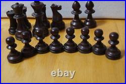 Vintage Rare Chavet Chess Set with original Wooden Box 3.25 King