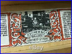Vintage Rare Escher & co. Natural Water Hone in Original Natural Wood Box