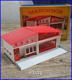 Vintage Rare Matchbox Lesney Product Fire Station MF-1 With Original Box, Truck
