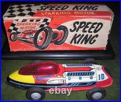 Vintage Rare Tin Litho Lupor Speed King Racer With Original Box