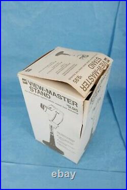 Vintage Rare View-master Model H Lighted Viewer With Beige Stand & Original Box