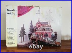 Vintage Wooden Noah's Ark Complete Noah and Animals VGC original box Very Rare