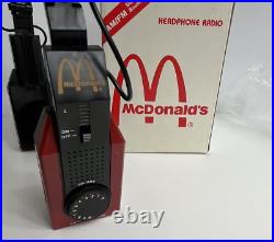 Vintage Working NOS McDonalds AM/FM Headphone Radio in original box RARE