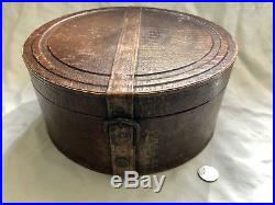 Vintage/antique Leather Hat Box Bonnet Box Rare Box