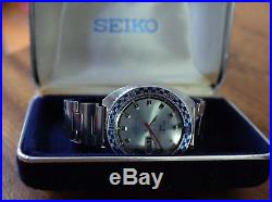 Vintage mens Seiko Rally diver 6119-7173 grey dial all original with box rare