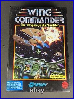 Wing Commander Original Origin PC Big Box Game 1990 IBM 5.25 Disks DOS RARE