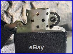Ww2 Black Crackle Zippo Lighter Rare 1943 Original Box And Instructions