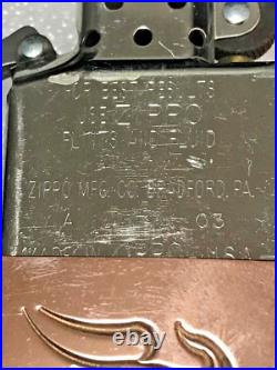 ZIPPO Lighter with Original Box 2003 Solid Copper Rare! - Excellent Condition